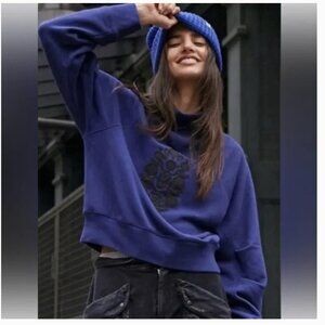 Free People Movement Good Times Embroidered Buti Pullover XL